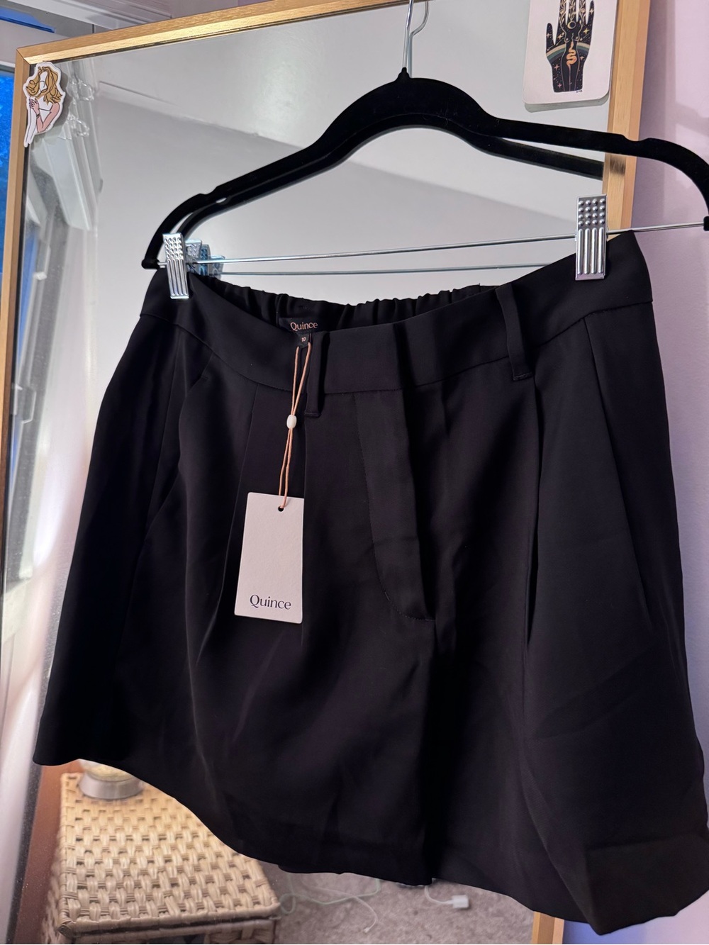 Quince Black Tailored Women's Shorts